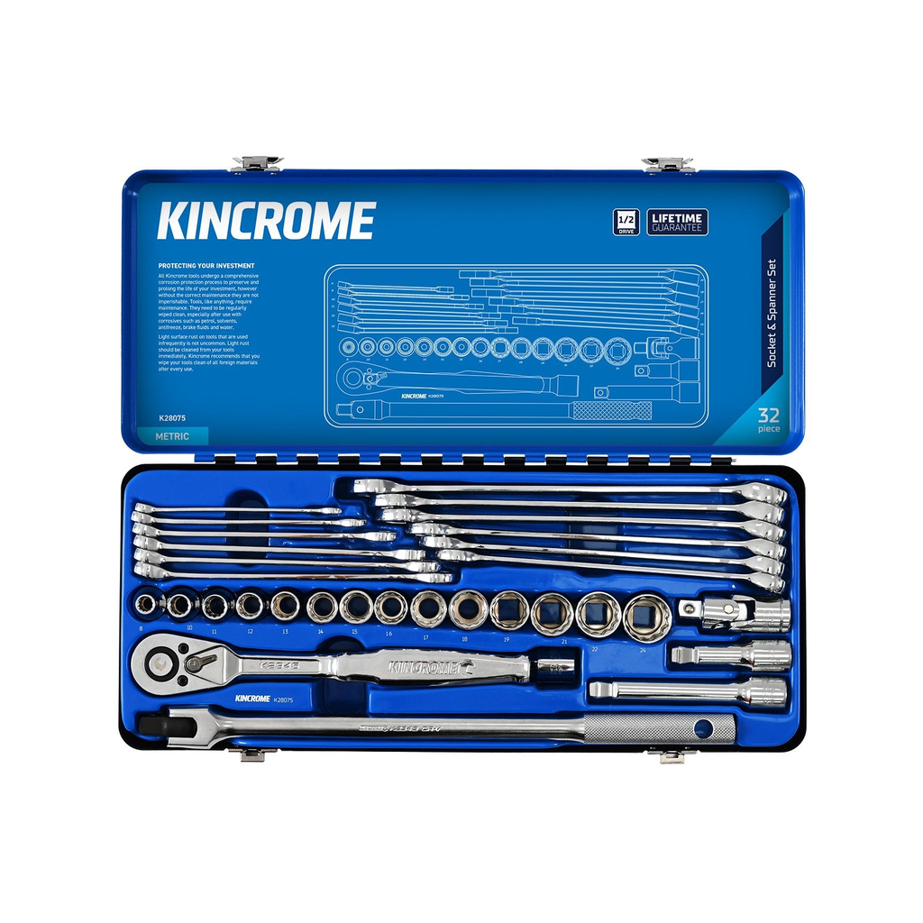 Kincrome 1/2” Drive Metric Socket Set – 32 Piece